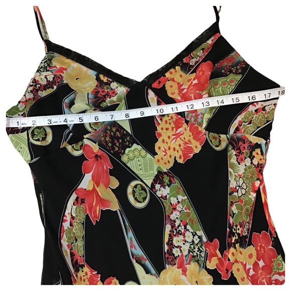 Manon Babtiste USA Tropical Floral-Print Strapless High-Low Ruffle Dress L - Picture 6 of 15